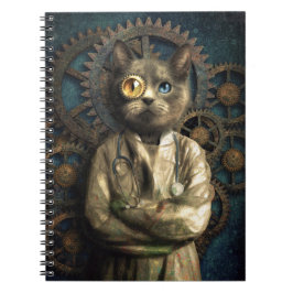Lab Cat Steampunk Anteckningsbok