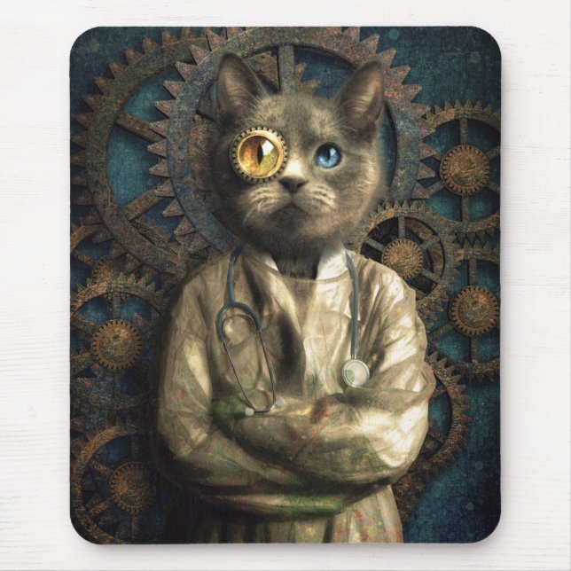 Lab Cat Steampunk Musmatta (Framsidan)