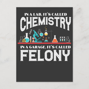 Lab Chemistry Teacher Garage Felony Crime Chemist Vykort