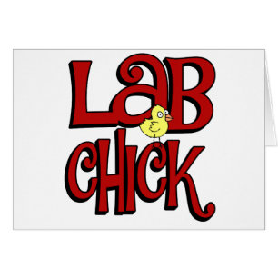 LAB-CHICK - LABORATORIA GIRL SLANG/HUMOR HÄLSNINGSKORT