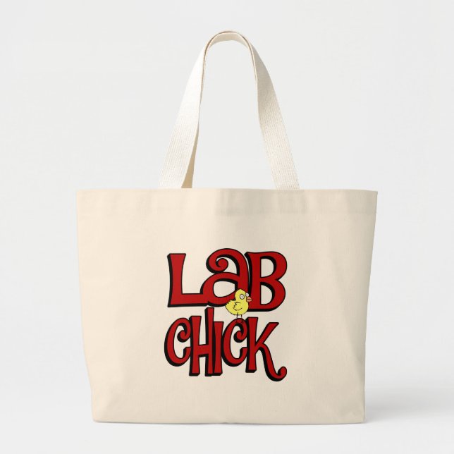 LAB-CHICK - LABORATORIA GIRL SLANG/HUMOR JUMBO TYGKASSE (Framsidan)