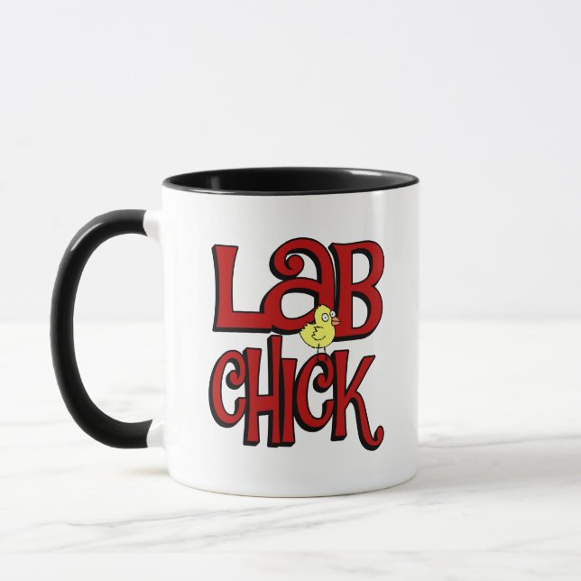 LAB-CHICK - LABORATORIA GIRL SLANG/HUMOR MUGG (Vänster)