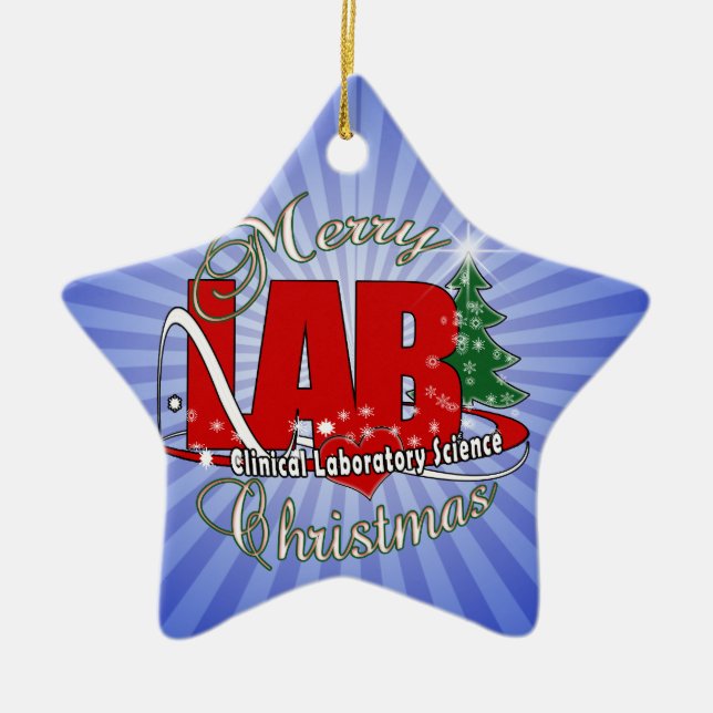 LAB CHRISTMAS CLINICAL LABORATORY SCIENCE JULGRANSPRYDNAD KERAMIK (Framsidan)