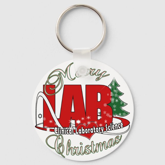 LAB CHRISTMAS CLINICAL LABORATORY SCIENCE NYCKELRING (Framsida)