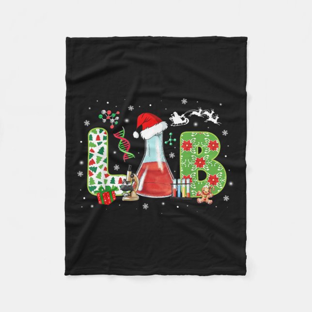 Lab Christmas Laboratory Technician Science Xmas S Fleecefilt (Framsidan)