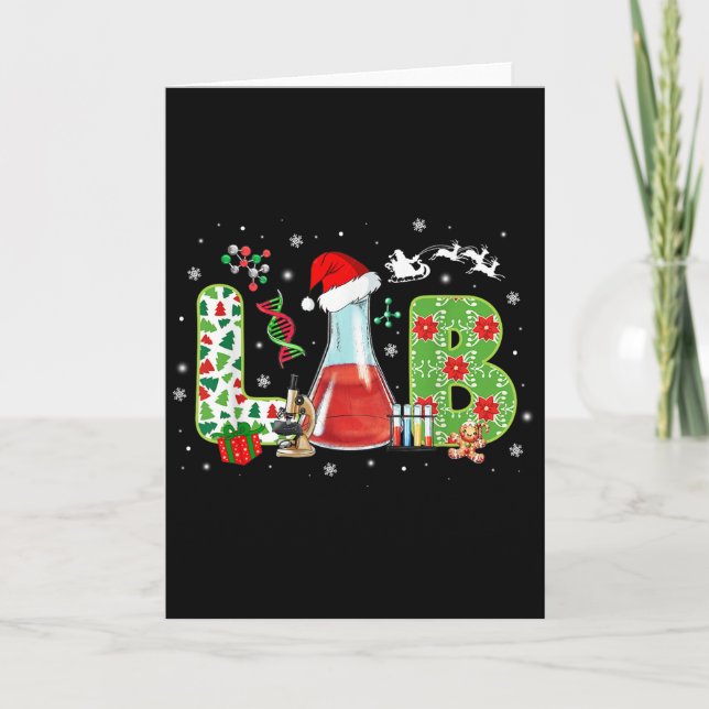 Lab Christmas Laboratory Technician Science Xmas S Kort (Framsida)