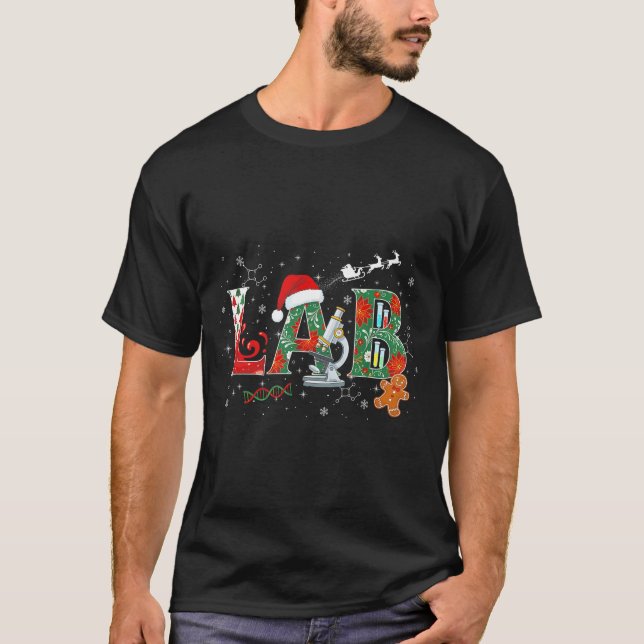 Lab Christmas Laboratory Technician Science Xmas S T Shirt (Framsida)