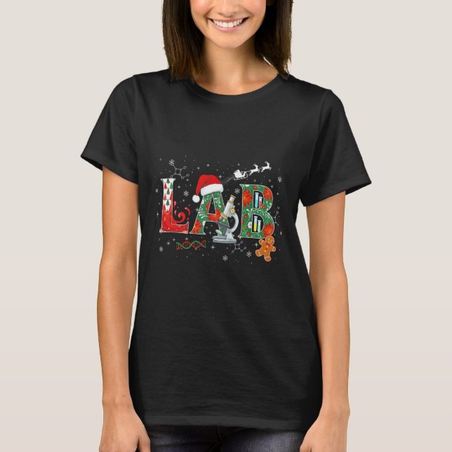 Lab Christmas Laboratory Technician Science Xmas S T Shirt (Framsida)
