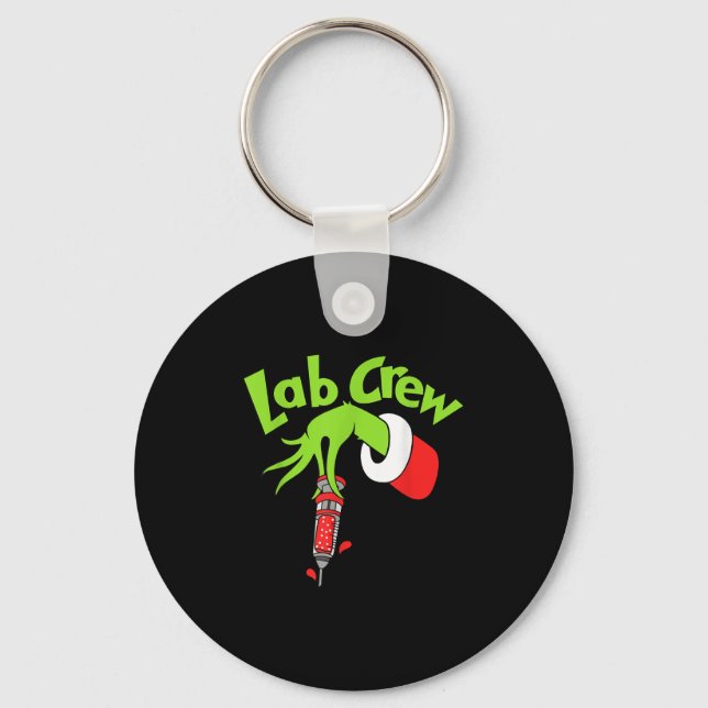Lab Crew Merry Christmas Laboratory Tech Nurse Xma Nyckelring (Framsida)