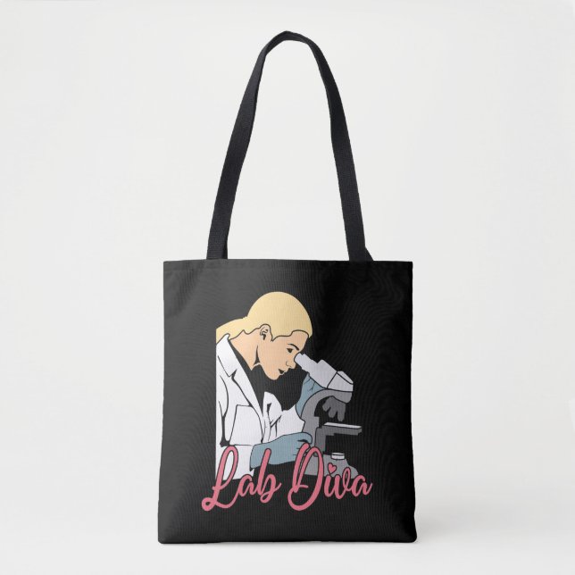 Lab Diva Chemist Laboratory Technician Science Tygkasse (Framsida)