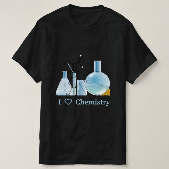 Lab Equipment Chemistry T Shirt (Design framsida)