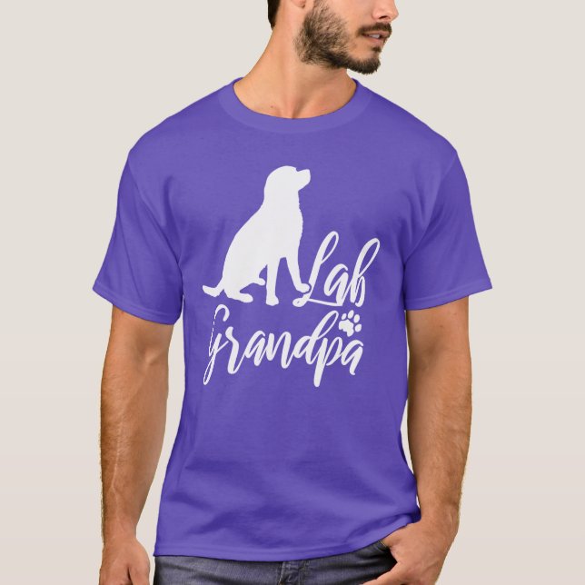Lab Farfar Design För Labrador Retriever Farfar T Shirt (Framsida)