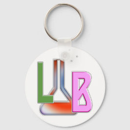 LAB FLASK LOGOTYP LABORATORIE NYCKELRING