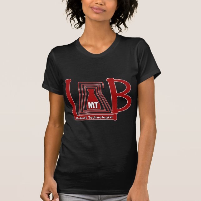 LAB FLASK-LOGOTYP - MEDICINSKT LABORATORIUM TEE SHIRT (Framsida)