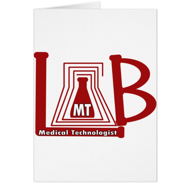 LAB FLASK LOGOTYP MT - MEDICINSK TEKNIK HÄLSNINGSKORT (Framsidan)