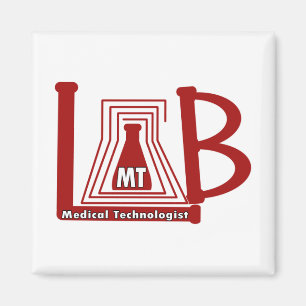 LAB FLASK LOGOTYP MT - MEDICINSK TEKNIK MAGNET