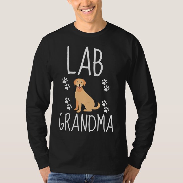 Lab Grandma Vector Labrador Retriever T Shirt (Framsida)
