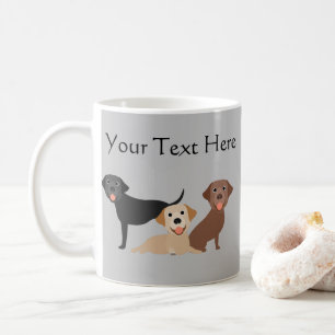 Lab Gul Choklad Svart Anpassa Labrador Kaffemugg