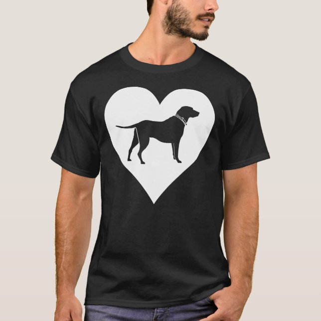 Lab Heart Labrador Retriever Hund T Shirt (Framsida)