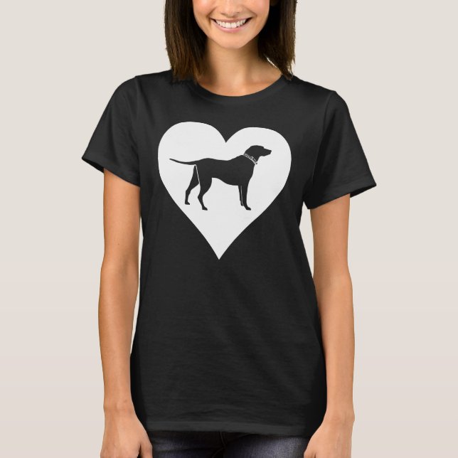 Lab Heart Labrador Retriever Hund T Shirt (Framsida)