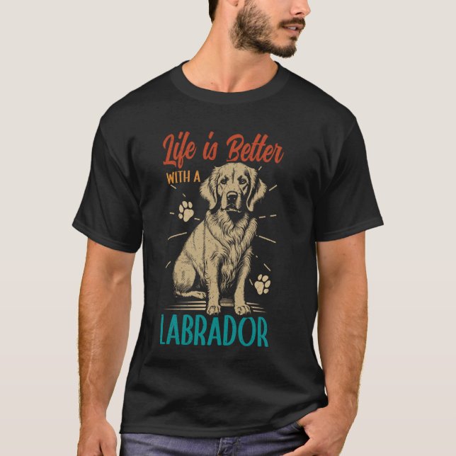 Lab Hund Labour Retriever 1 T Shirt (Framsida)