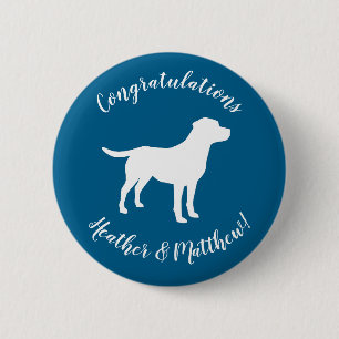 Lab Hund Puppy Baby Shower Silhouette Knapp