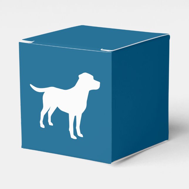 Lab Hund Puppy Baby Shower Silhouette Presentaskar (Framsidan Sidan)