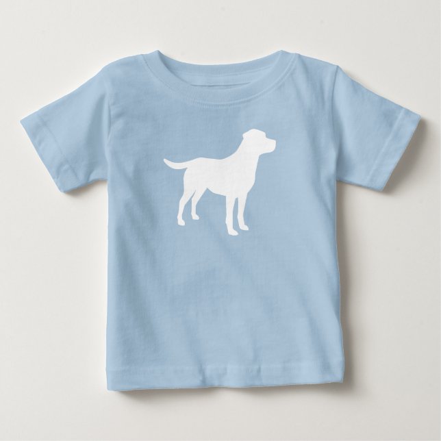 Lab Hund Puppy Baby Shower Silhouette T Shirt (Framsida)
