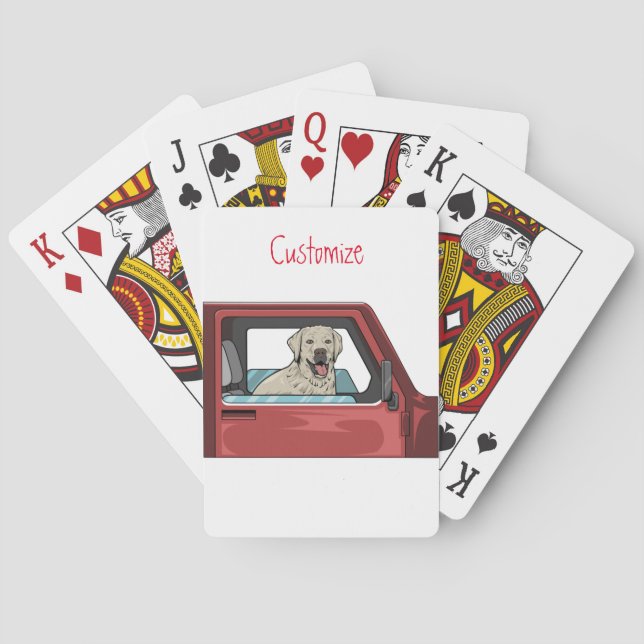 Lab Hund Riding Pistol Thunder_Cove Casinokort (Baksidan)