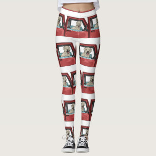 Lab Hund Riding Pistol Thunder_Cove Leggings