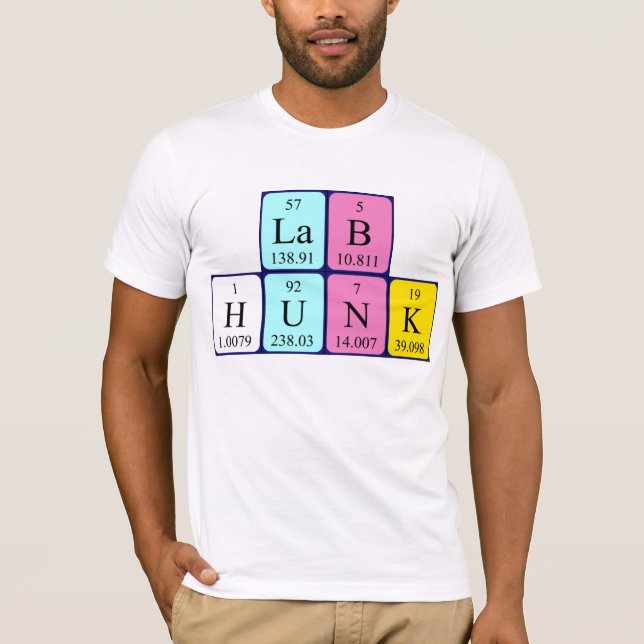 Lab Hunk Periodisk bord namn-skjorta T-shirt (Framsida)
