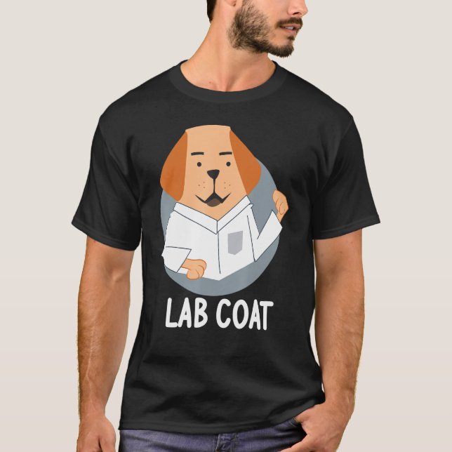 Lab Jackar Labrador Hund Pun Science Scientist T Shirt (Framsida)