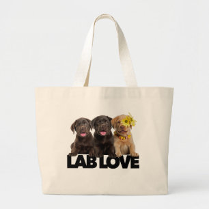 Lab kärlek labrador retriever choklad gul svart jumbo tygkasse