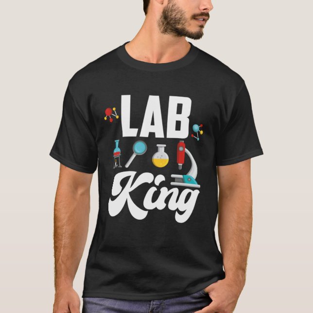 Lab King  Chemist Laboratory Worker T Shirt (Framsida)