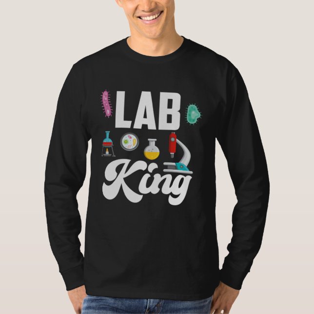 Lab King Male Microbiologist T Shirt (Framsida)