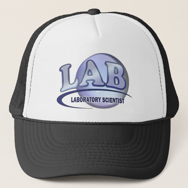 LAB - LABORATORIEVETENSKAP! Roligt blå LOGOTYP Keps (Framsida)