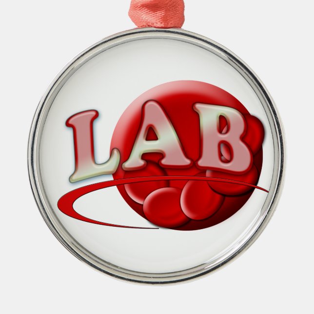 LAB (LABORATORY) Red Blood Cell CHRISTMAS ORNATION Julgransprydnad Metall (Framsidan)