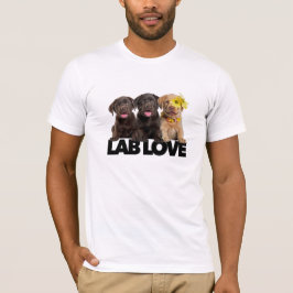 Lab Love labrador retriever choklad svart gul T Shirt