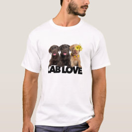 Lab Love labrador retriever choklad svart gul T Shirt