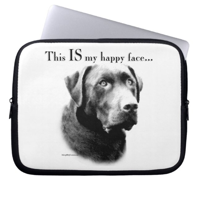Lab Lycklig Ansikte Laptop Sleeve (Framsidan)
