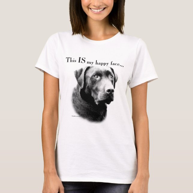 Lab Lycklig Ansikte Tee Shirt (Framsida)
