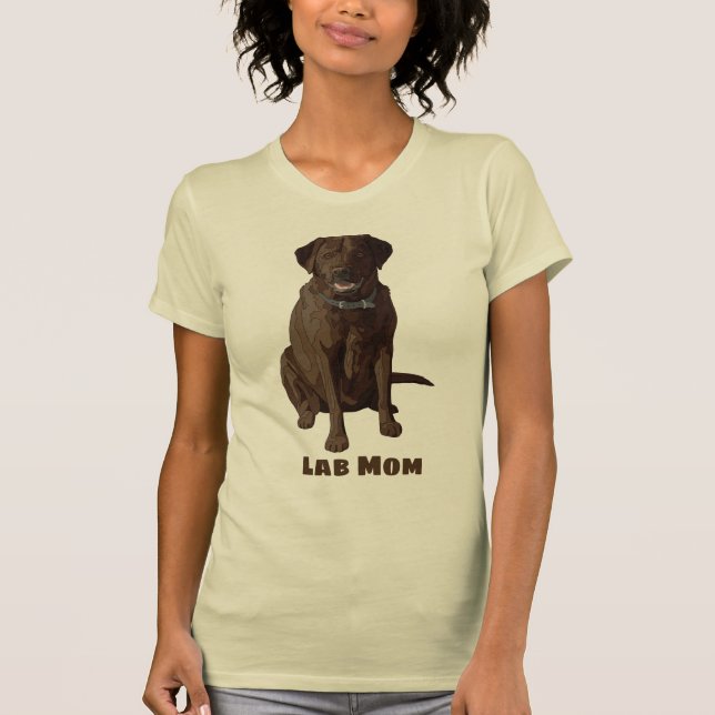 Lab Mamma Chocolate Labrador Retricher T-shirt (Framsida)