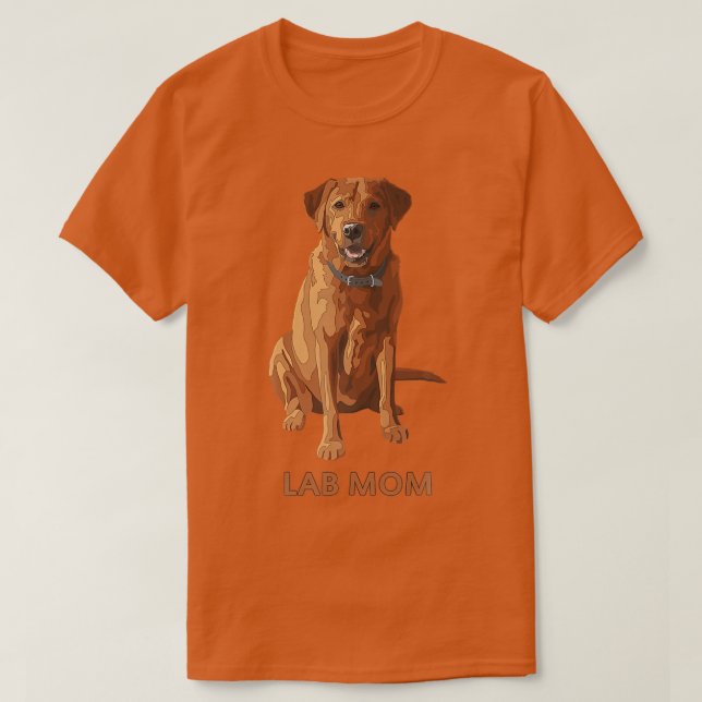 Lab Mamma Fo Red Labrador Retriever Hund älskare G T Shirt (Design framsida)