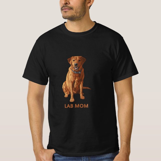 Lab Mamma Fox Red Labrador Retriever Hund älskare T Shirt (Framsida)