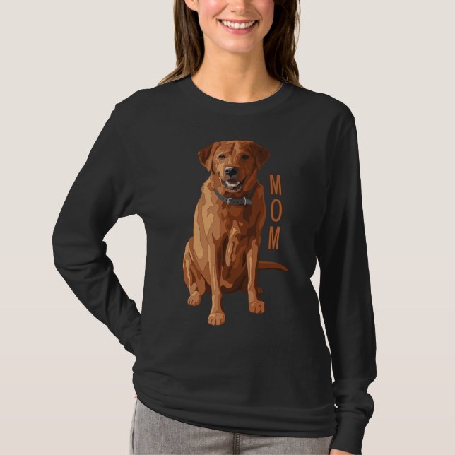 Lab Mamma Fox Red Labrador Retriever Hund T Shirt (Framsida)