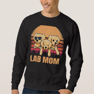 Lab Mamma Gult Labrador Retriever Vintage Retr Lång Ärmad Tröja
