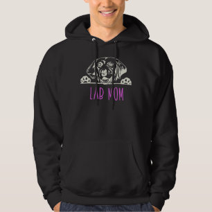Lab Mamma med Labrador Retriever Hund Hoodie