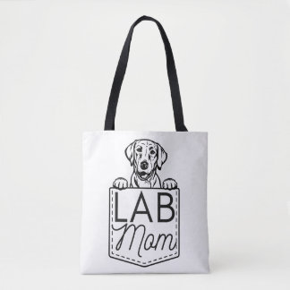 "Lab Mamma" Peek-a-Boo Premium Tote Tygkasse