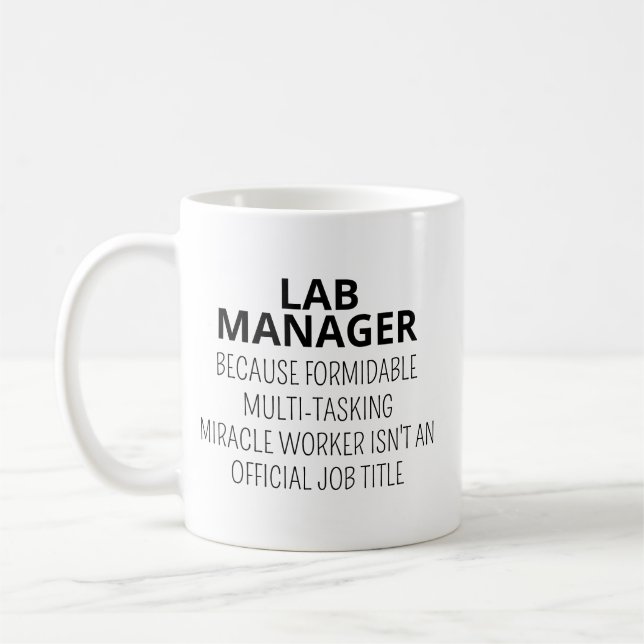 Lab Manager Mug, Lab Manager Gift, Funny Laborator Kaffemugg (Vänster)