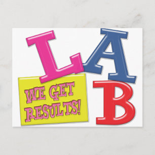 LAB MOTTO LABORATORIY, VI FÅR RESULTAT! VYKORT